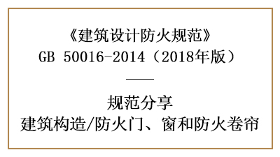 防火門、窗和防火卷簾的建筑防火設計要求—四川國晉消防分享