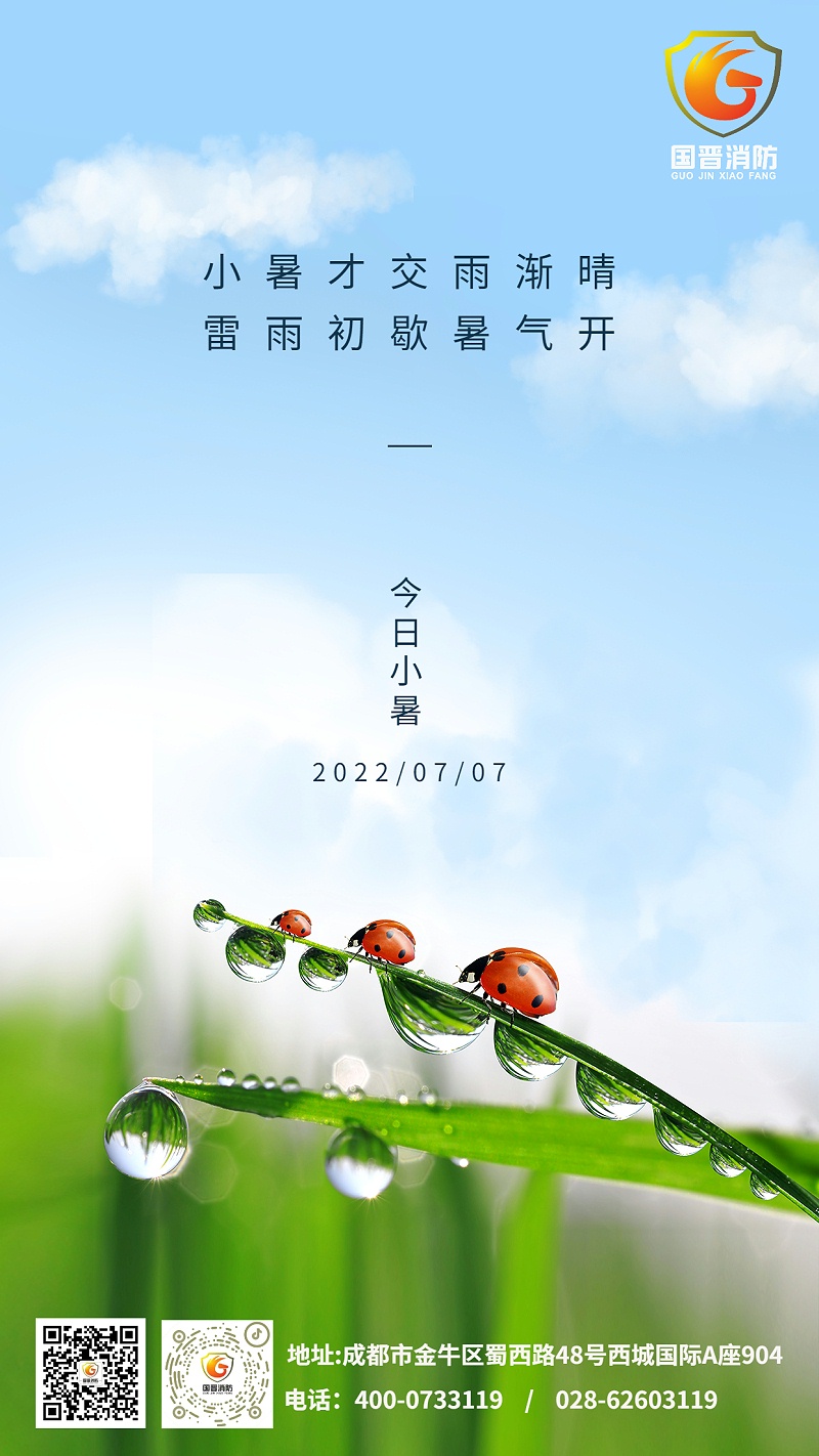 小暑節(jié)氣夏天綠植中式實景手機海報