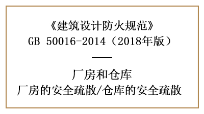 廠房、倉(cāng)庫(kù)的安全疏散防火設(shè)計(jì)要求—四川國(guó)晉消防分享