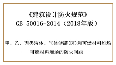 可燃材料堆場與建筑之間的防火間距—四川國晉消防分享